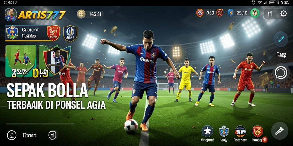 Tangkapan layar ARTIS777 menunjukkan aksi seru di lapangan sepak bola.