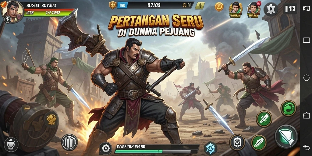 Tampilan pertarungan seru di BOY303 dengan efek visual menarik.