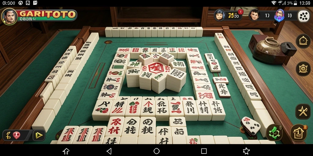 Screenshot gameplay GARITOTO menampilkan keseruan permainan Mahjong.