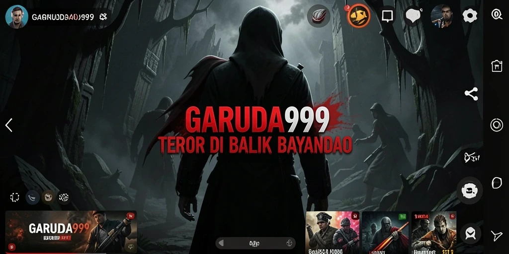 Tangkapan layar menampilkan suasana mencekam di dalam game GARUDA999.