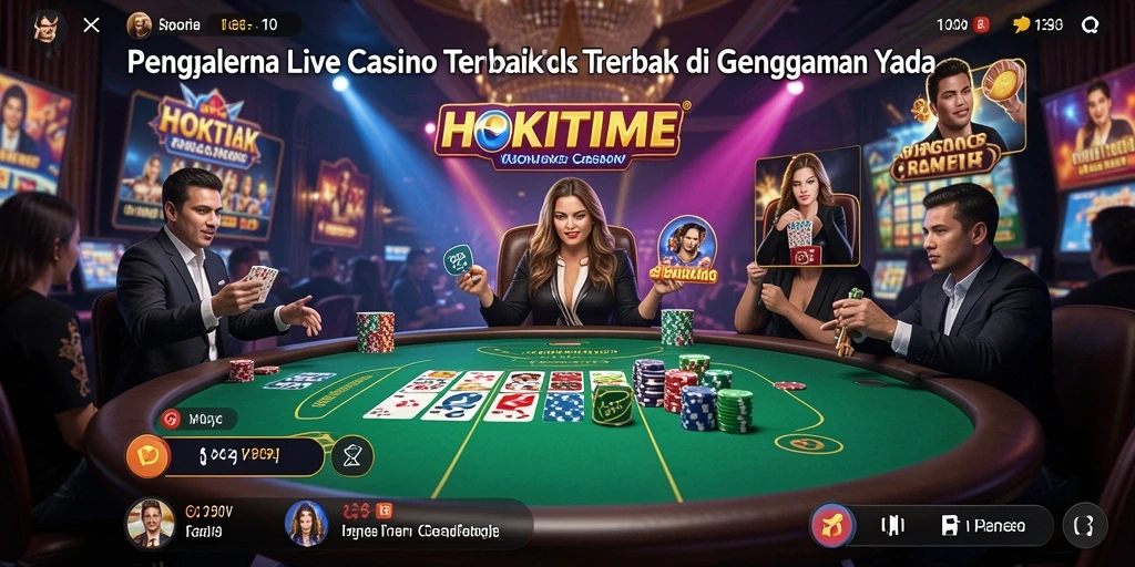 Tampilan menarik dari gameplay Live Casino HOKITIME yang mendebarkan.