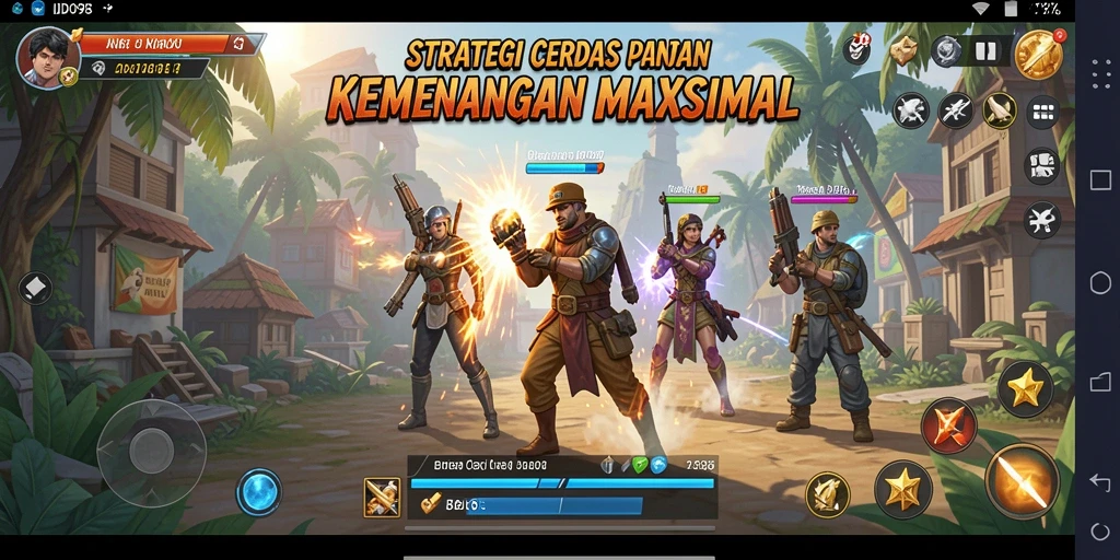 Tangkapan layar ID098 menunjukkan intensitas pertempuran game strategi.