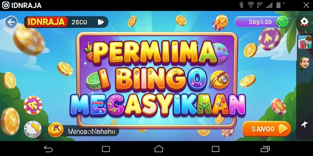 Screenshot gameplay IDNRAJA menampilkan suasana bingo yang mengasyikkan.