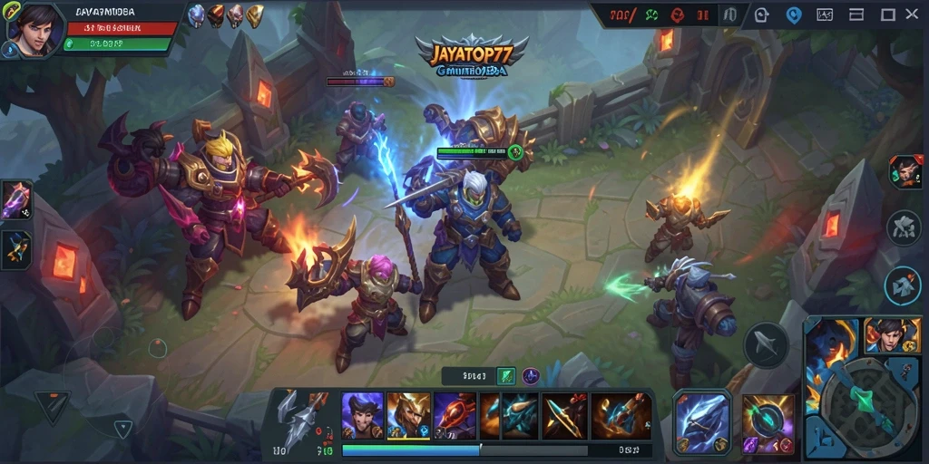 Tampilan aksi gameplay seru dari <strong>JAYATOP77</strong> di arena pertempuran.