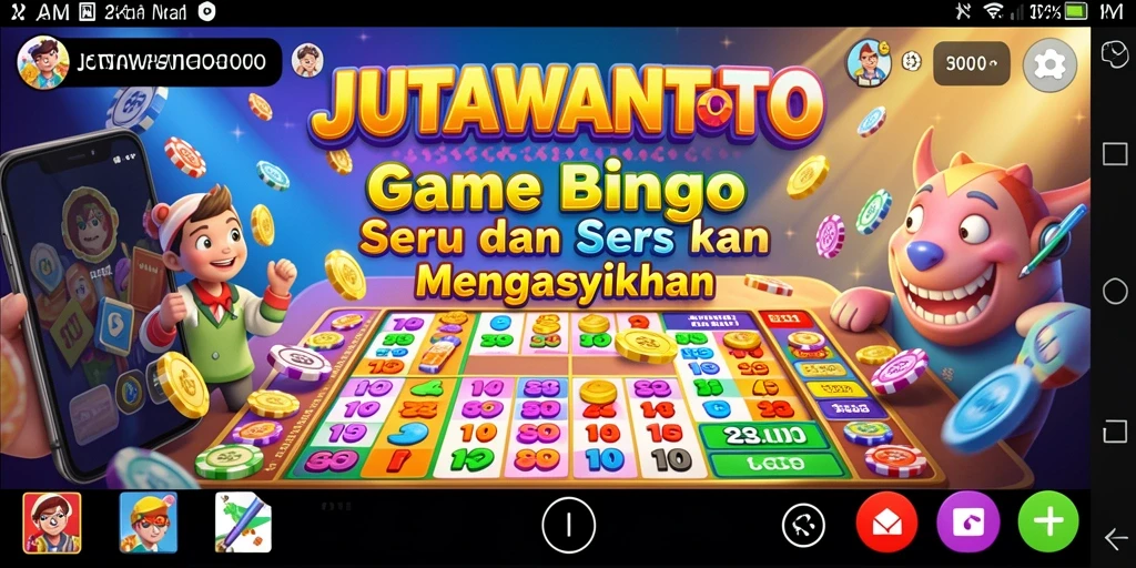 Tampilan gameplay Bingo seru di JUTAWANTOTO