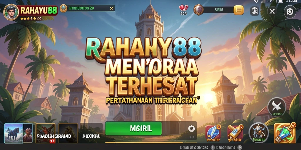 Tampilan menarik dari gameplay RAHAYU88 dalam Tower Defense.