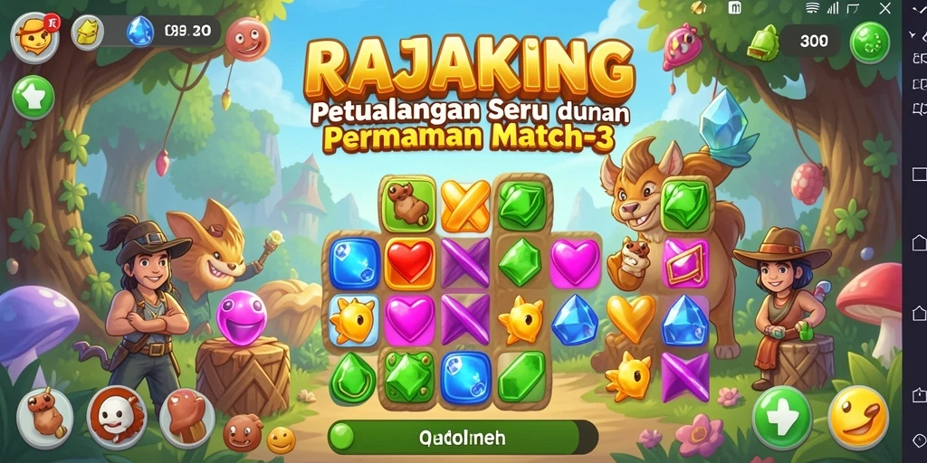 Tampilan gameplay RAJAKING yang memikat dan penuh warna.