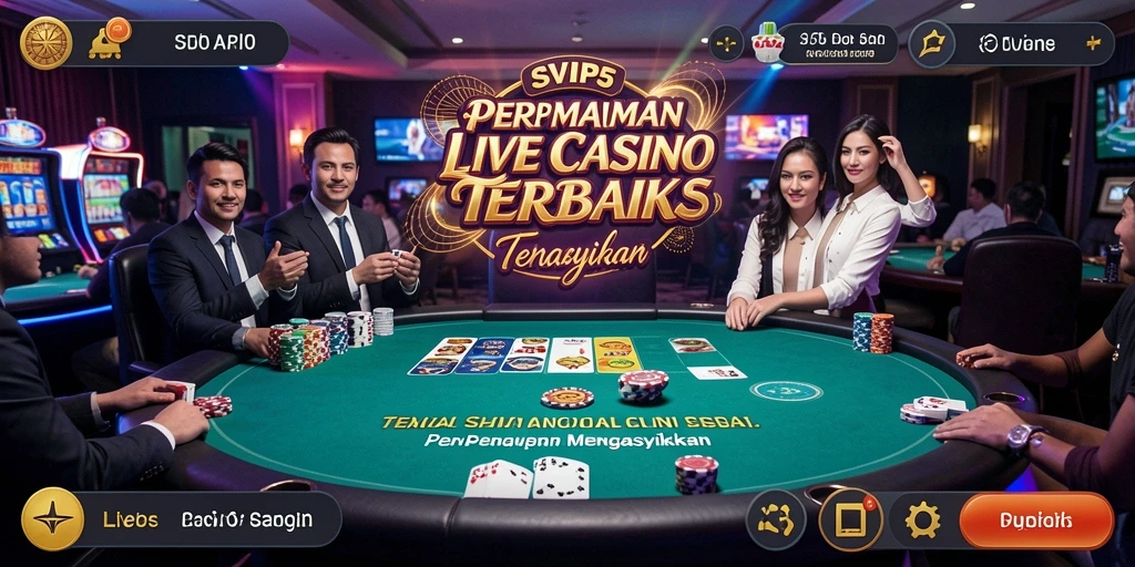 Tampilan permainan Live Casino yang menarik dan real-time.