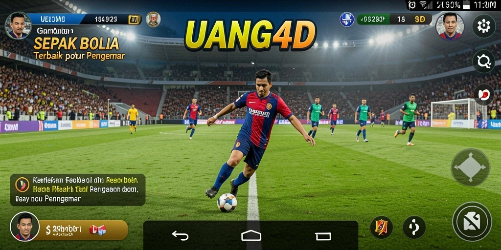 Screenshot gameplay UANG4D menampilkan aksi mendebarkan di lapangan.