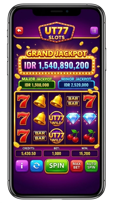Tampilan antarmuka ut77 yang sederhana dan intuitif.